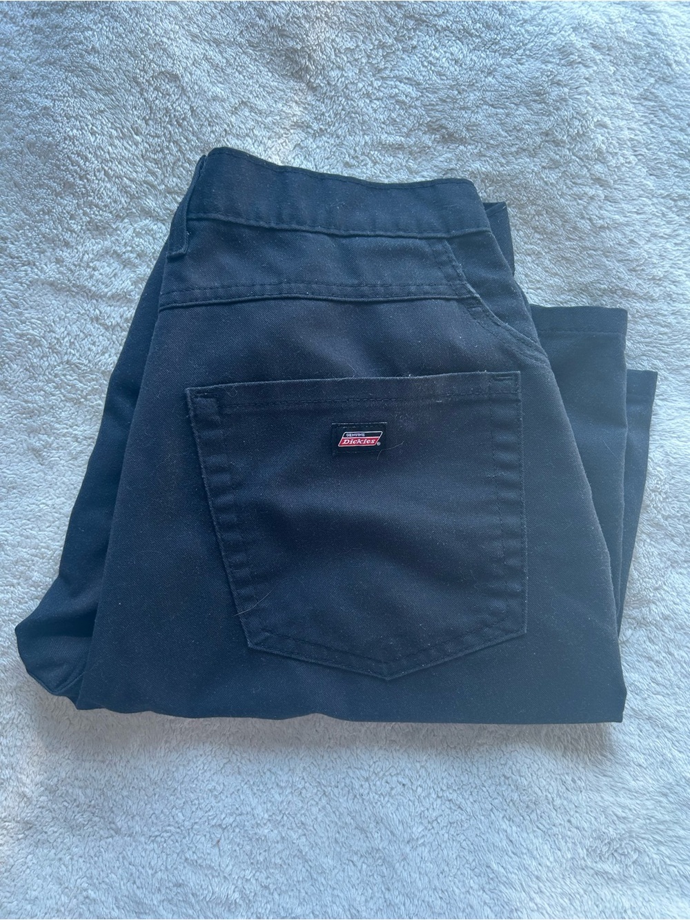 Dickies Black Utility Work Pants with Back Pocket Logo Patch